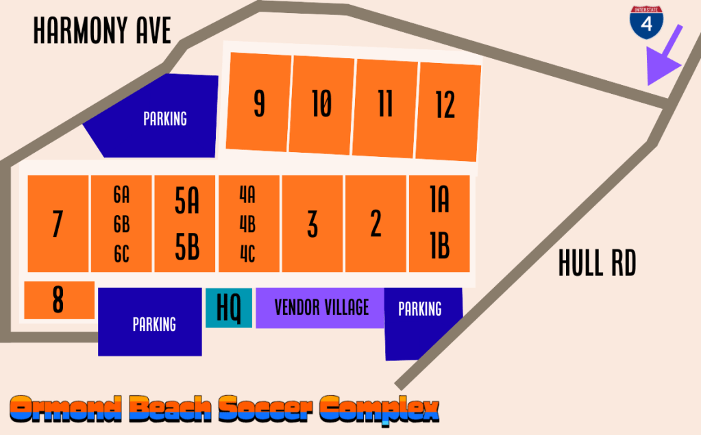 Ormond Beach Sports Complex Map